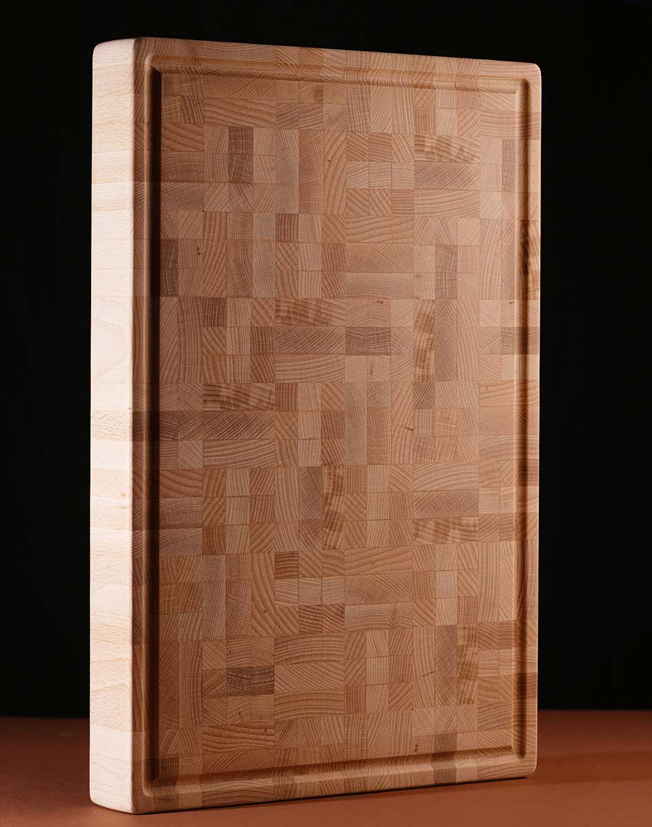 Cutting board with checkerboard texture