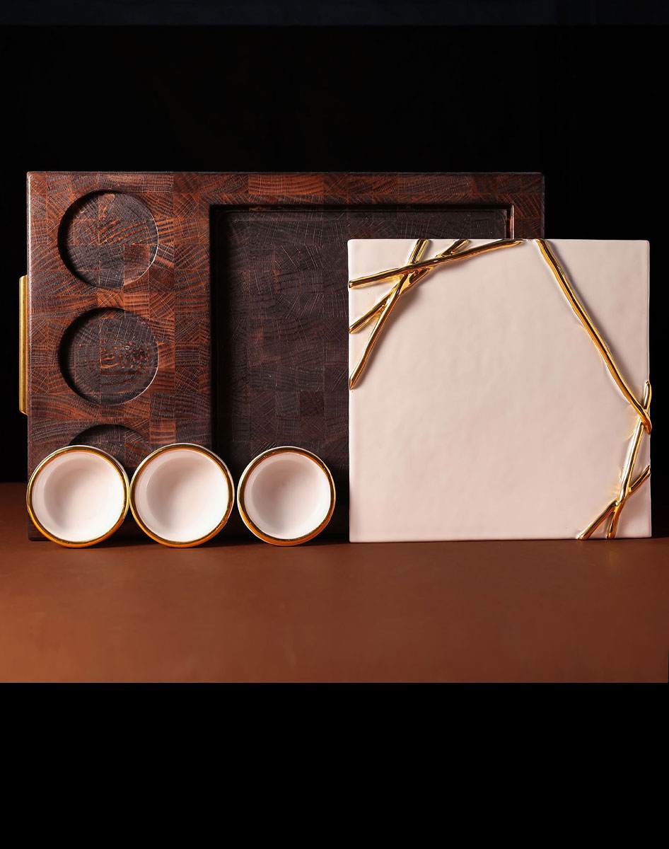 Tagliere esclusivo in faggio finitura wengé